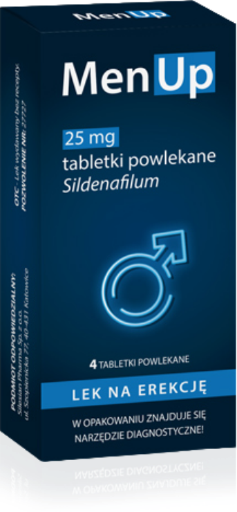 MenUp 25 mg - packshot 4 tabletki